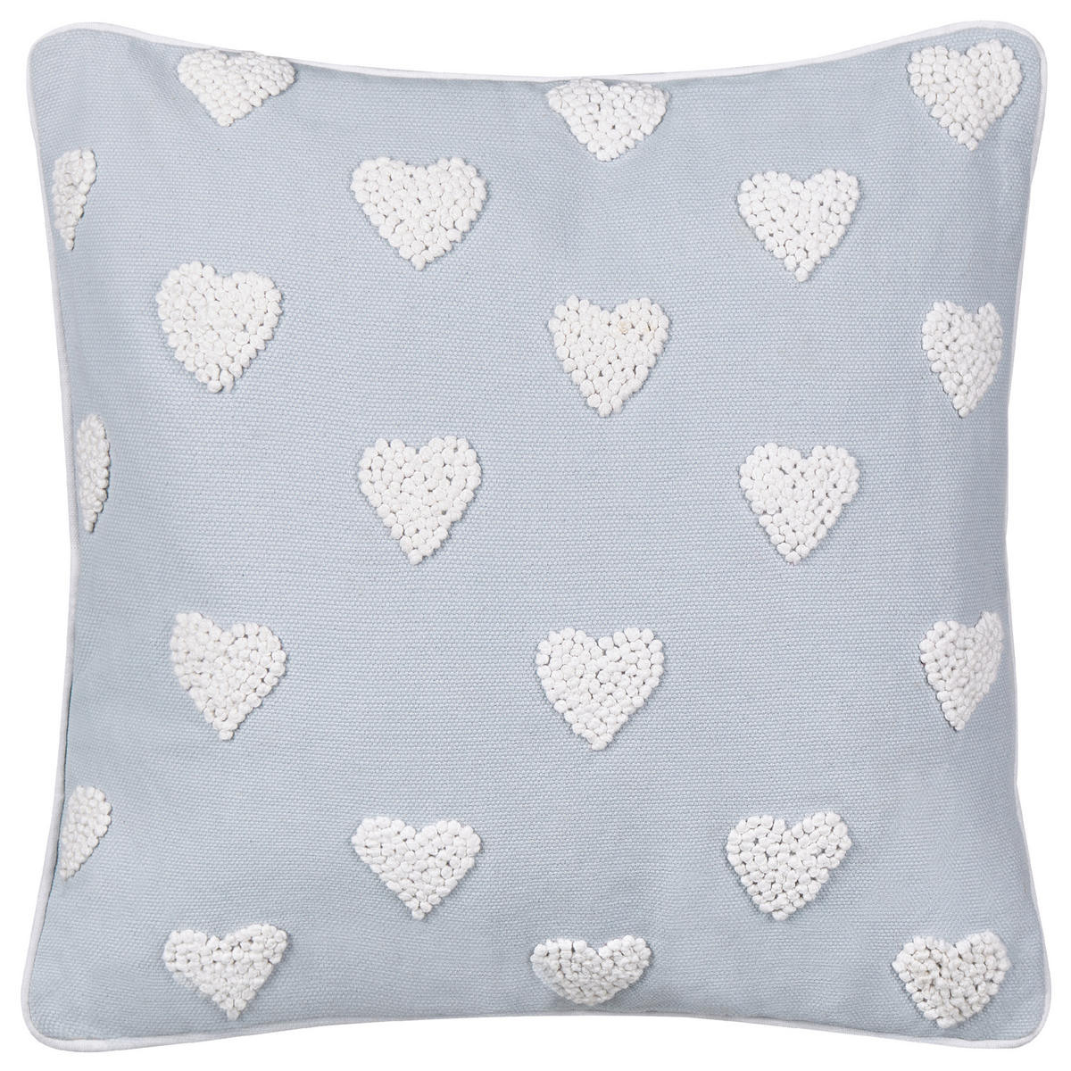 DEKOKISSEN 2er-Set Grau 45/45 cm Gazania - Weiß/Grau, Textil (45/45cm) - Beliani
