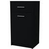 KOMMODE Bodo 1D1S Schwarz 40/35/75 cm - Schwarz, Holzwerkstoff (40/75/35cm) - Matkam Möbel