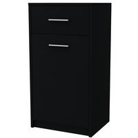 KOMMODE Bodo 1D1S Schwarz 40/35/75 cm - Schwarz, Holzwerkstoff (40/75/35cm) - Matkam Möbel