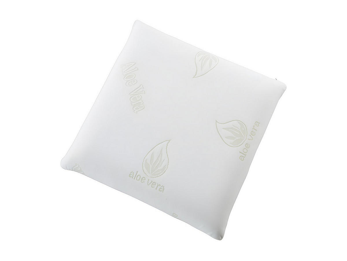 KOPFKISSEN Memory Schaum - 60 x 60 cm - DOUCEUR d‘ALOE VERA von NATUREA - Weiß, Textil (60/60cm) - Vente-Unique