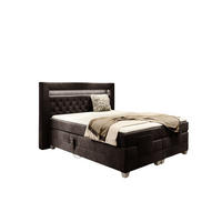 BOXSPRINGBETT Bett Elektrisch Armando - Dunkelbraun, Holzwerkstoff/Textil (120/200cm) - Fun Möbel