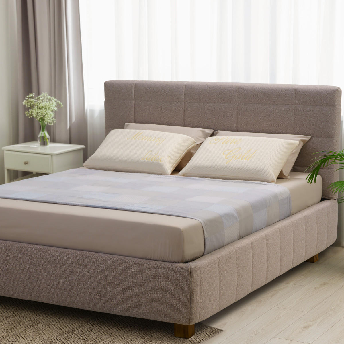 POLSTERBETT Reta 180x200 in Siena Dark Gray - Dunkelgrau, Holz - Letti Moderni