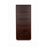 KOMMODE Elroy Niedrig Walnussfarbe - Braun, Holz (65/155/45cm) - Dutchbone