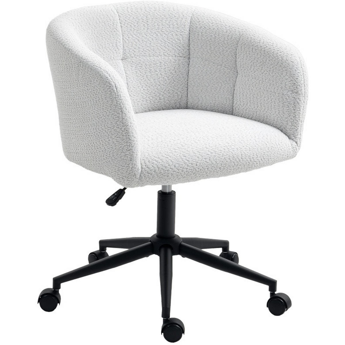 DREHSTUHL 65/75-85/59 cm Cremeweiß aus Polyester höhenverstellbar - Creme, Kunststoff (59/85/65cm) - OKMYHOME
