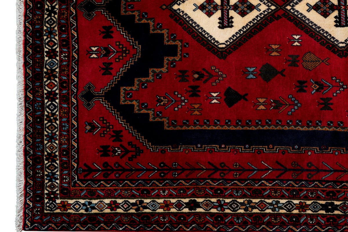 ORIENTTEPPICH handgeknüpft Afshar Rot 234/163 cm Schurwolle - Rot, Textil (163/234cm) - Looma