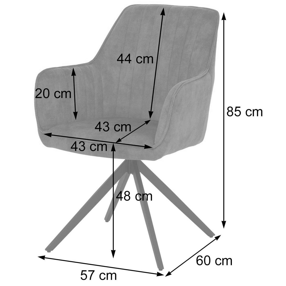 ESSZIMMERSTUHL Braun 2er-Set - Braun, Textil (57/85/60cm) - MCW