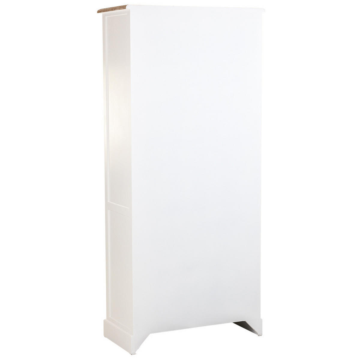 VITRINE aus Holz, weiß, 81x40x180cm - Weiß, Holzwerkstoff (81/180/40cm) - Wanderlust