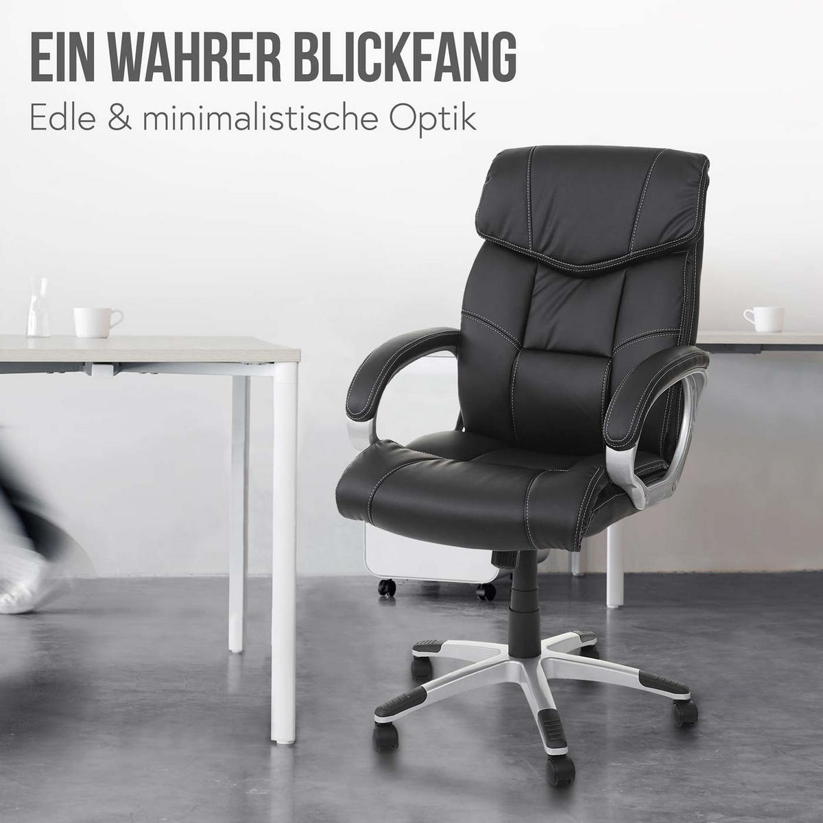 BÜROSTUHL Schwarz - Schwarz, Textil (73/120/78cm) - MCW