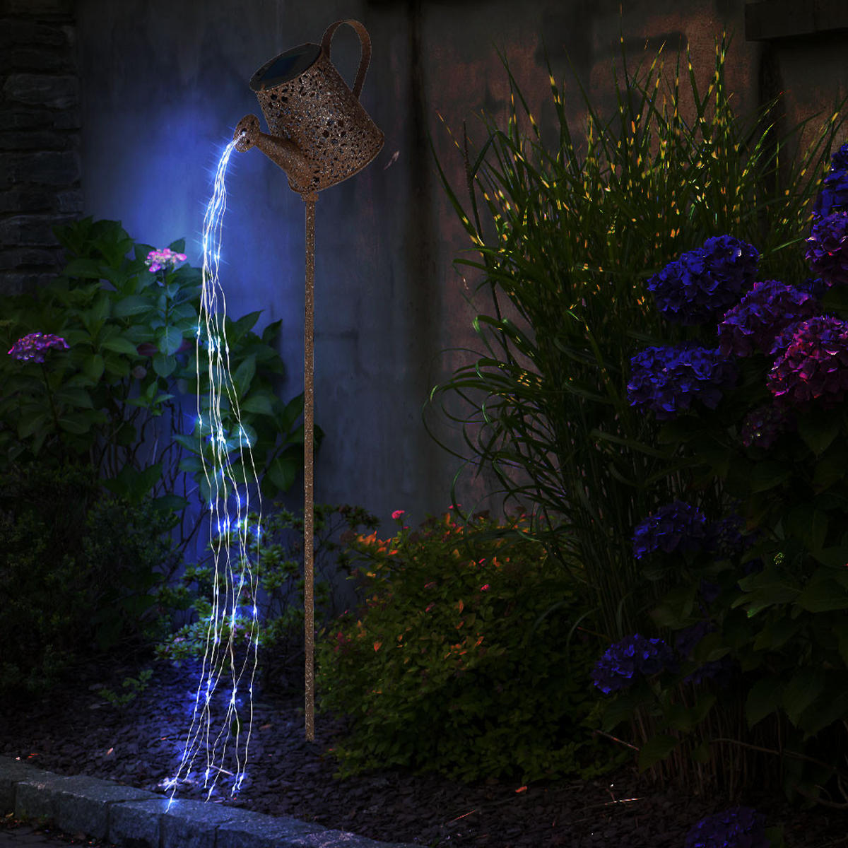 LED AUSSENLEUCHTE Gießkanne Rostfarben Metall - Braun, Metall (21/12/93cm) - Globo Lighting