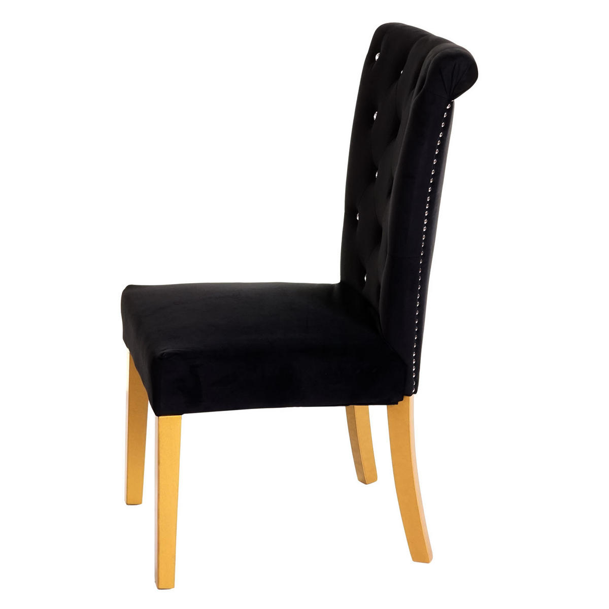 ESSZIMMERSTUHL Schwarz, Gold 2er-Set - Goldfarben/Schwarz, Textil (51/100/64cm) - Jamb