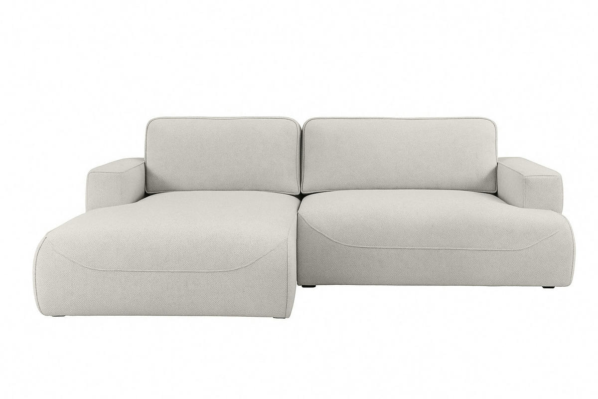 ECKSOFA LUNA mit Bettkasten und Schlaffunktion, Graphitfarben - Graphitfarben, Textil (195/271cm) - KS Home Concept