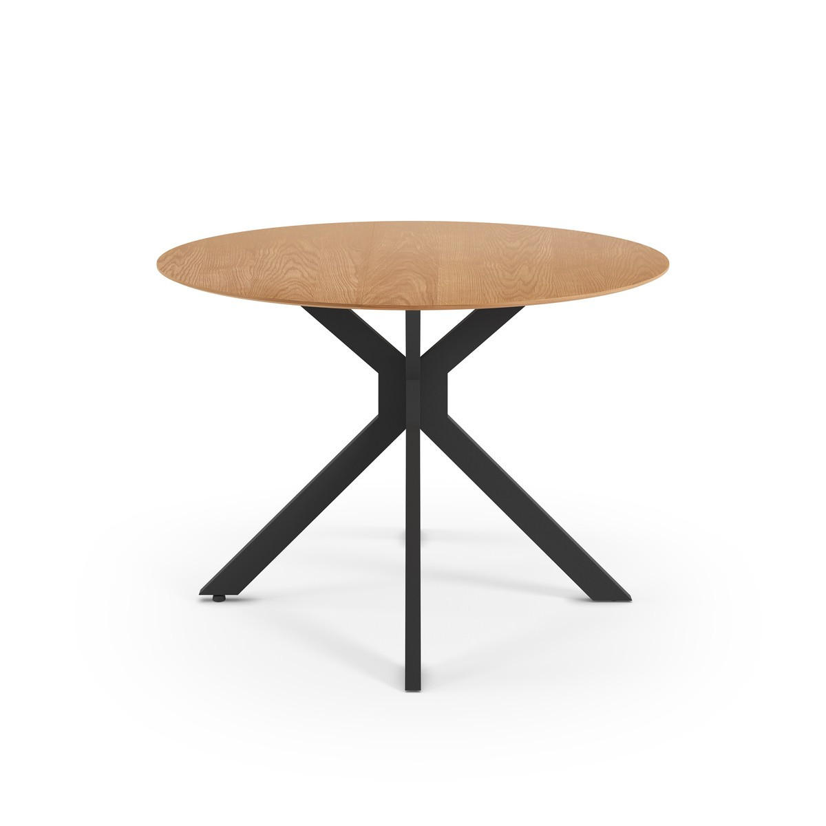 KLAPPTISCH runder mit Metallbeinen 110/110/75 cm - Eschefarben, Holzwerkstoff (117.5/110/75cm) - Calicosy