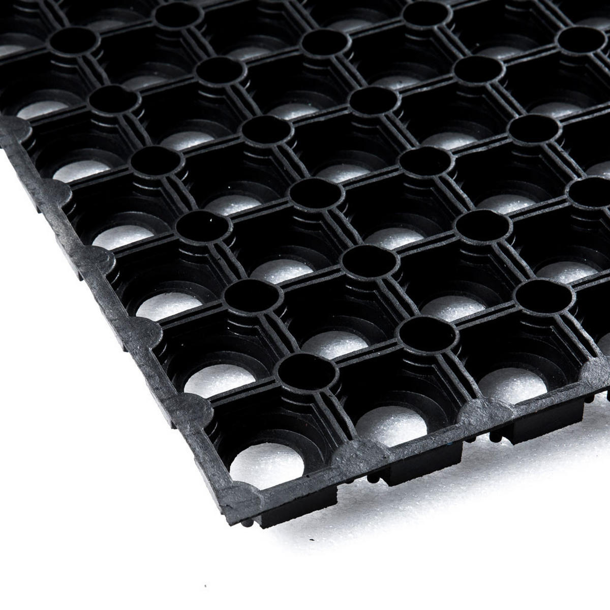 GUMMI RINGMATTE 40 x 60 cm - Schwarz, Naturmaterialien (60/40cm) - IVOL