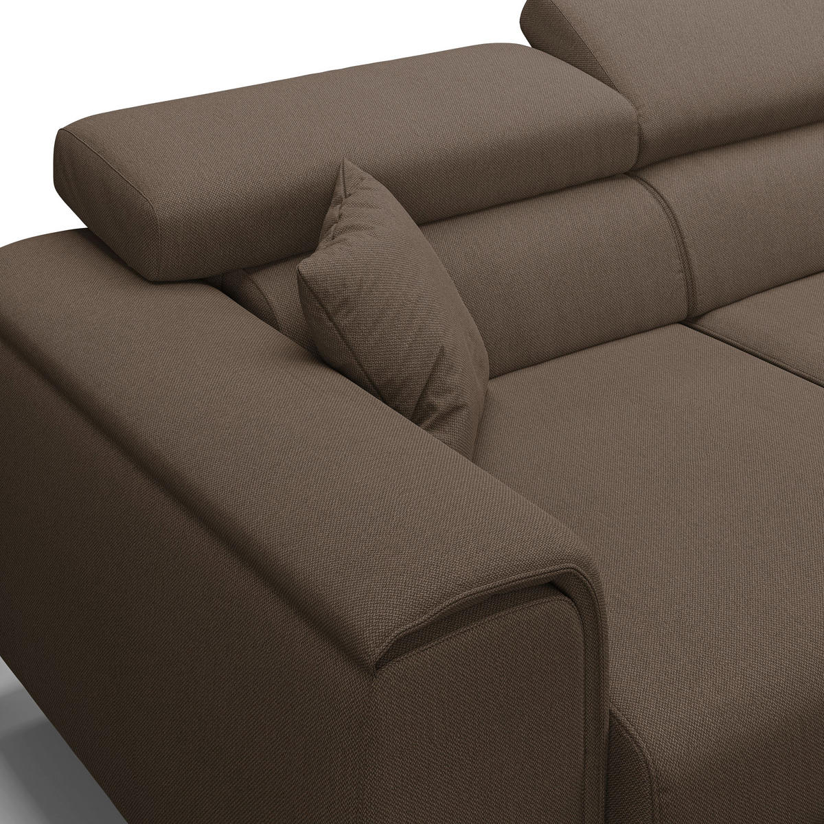 LINEARSOFA Fusion - Braun, Textil (260/74/102cm) - Divani.store