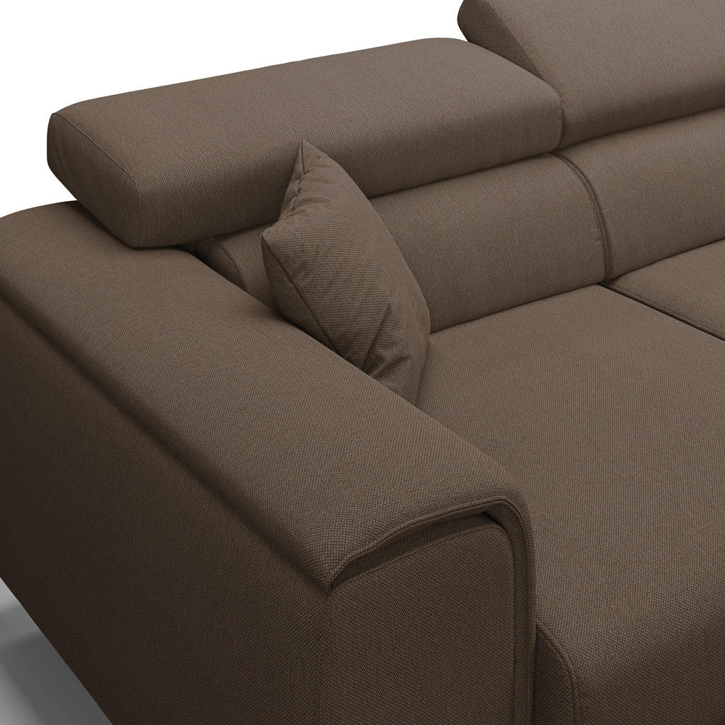 Thumbnail - Divani.store Linearsofa, Braun, Textil, 260x74x102 cm, Wohnzimmer, Sofas & Couches, Sofas