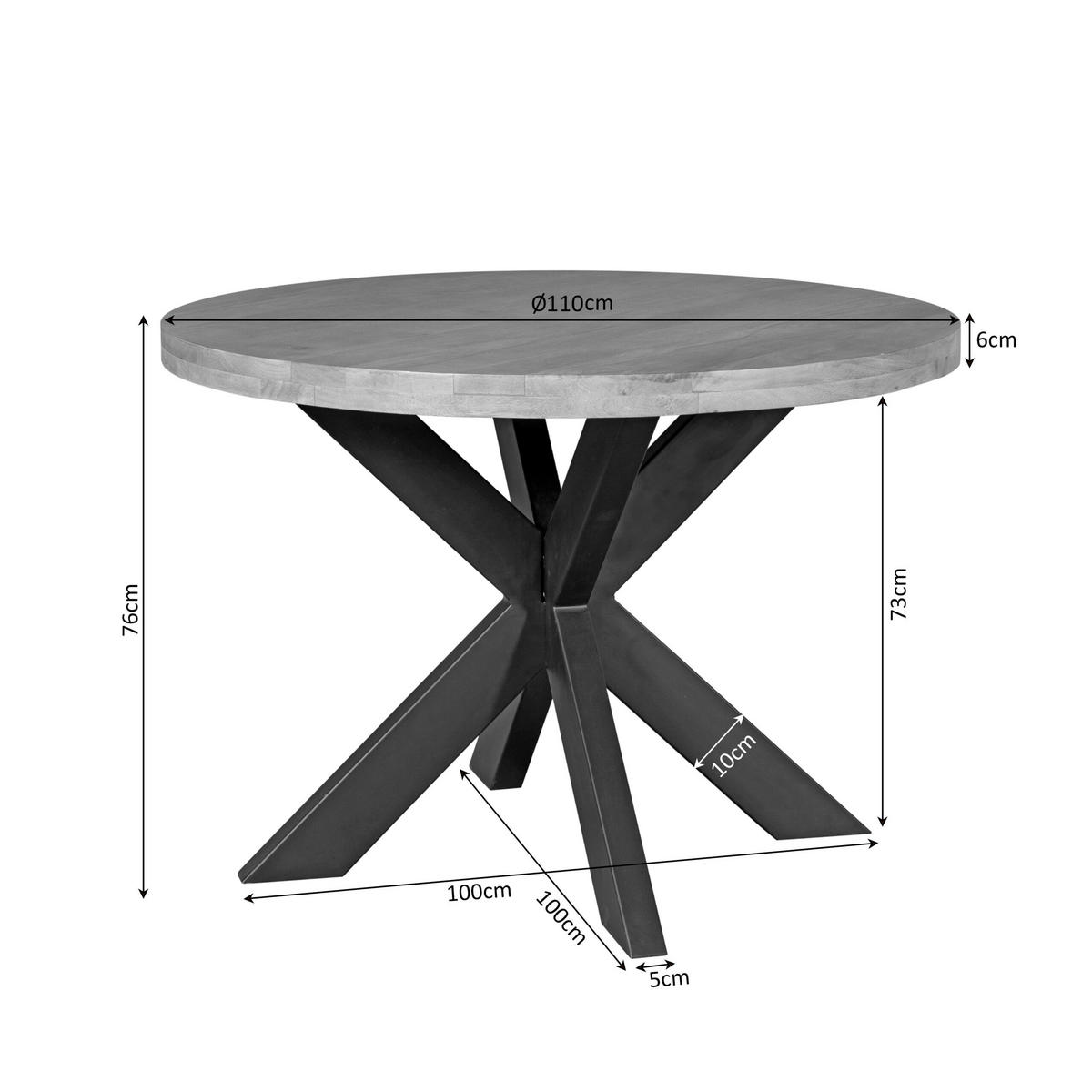 ESSTISCH Ron Braun 110/110/76 cm - Braun, Holz (110/110/76cm) - Starfurn