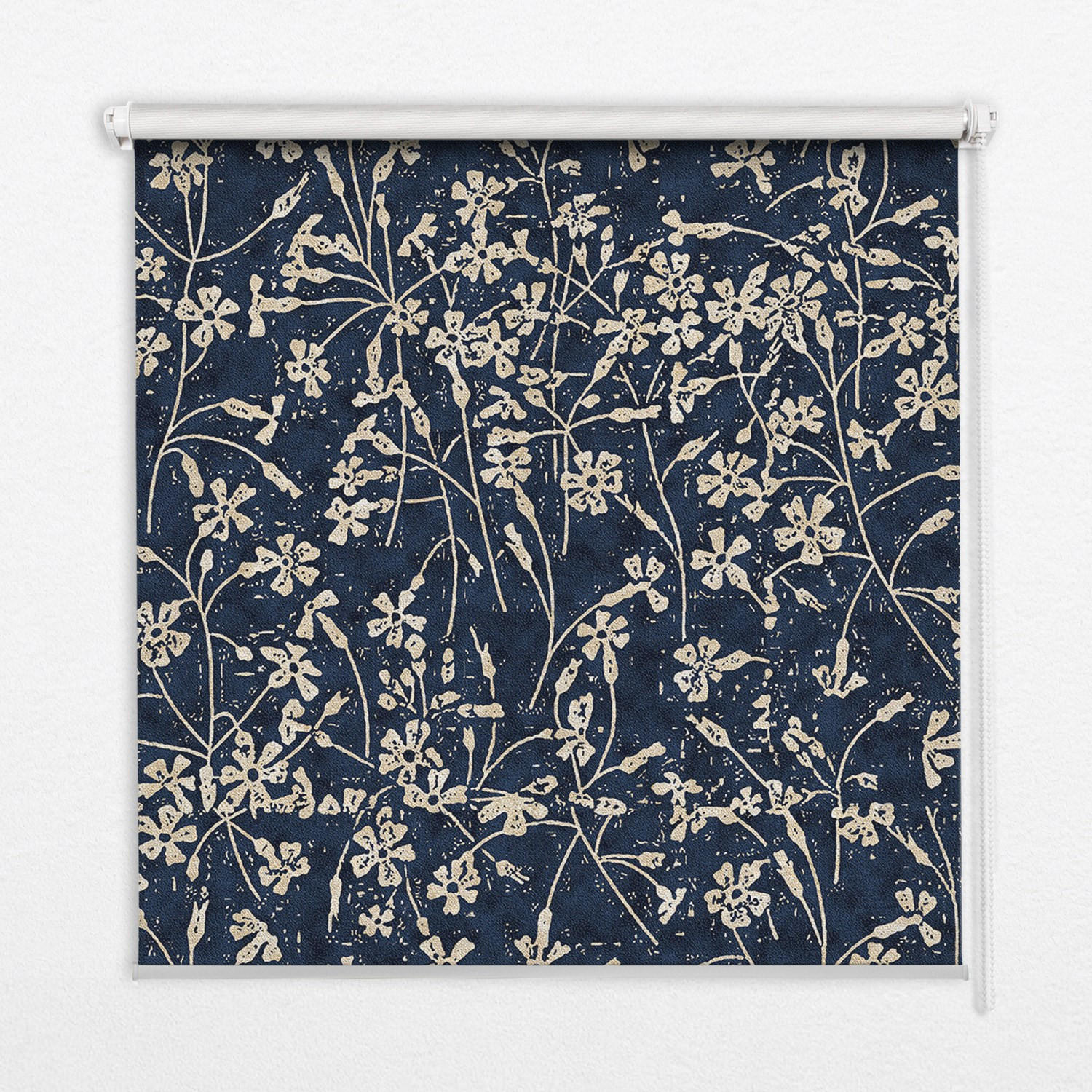 INNENROLLO - Fensterrollo - Rollo - 100x140 cm - Blumen - Blau, Kunststoff (100/140/0.5cm) - TULUP