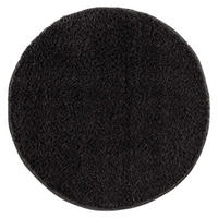 HOCHFLOR-TEPPICH Shaggy Pulpy 100 Schwarz 120 cm Rund - Schwarz, Textil (120/120cm) - carpet city