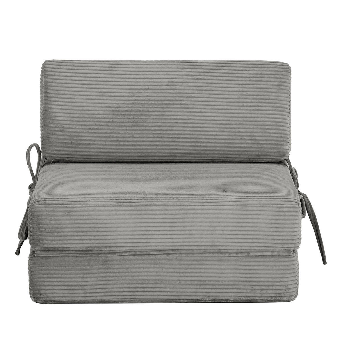 SCHLAFSESSEL - Cordstoff - Grau, Textil (74/56/80cm) - home24