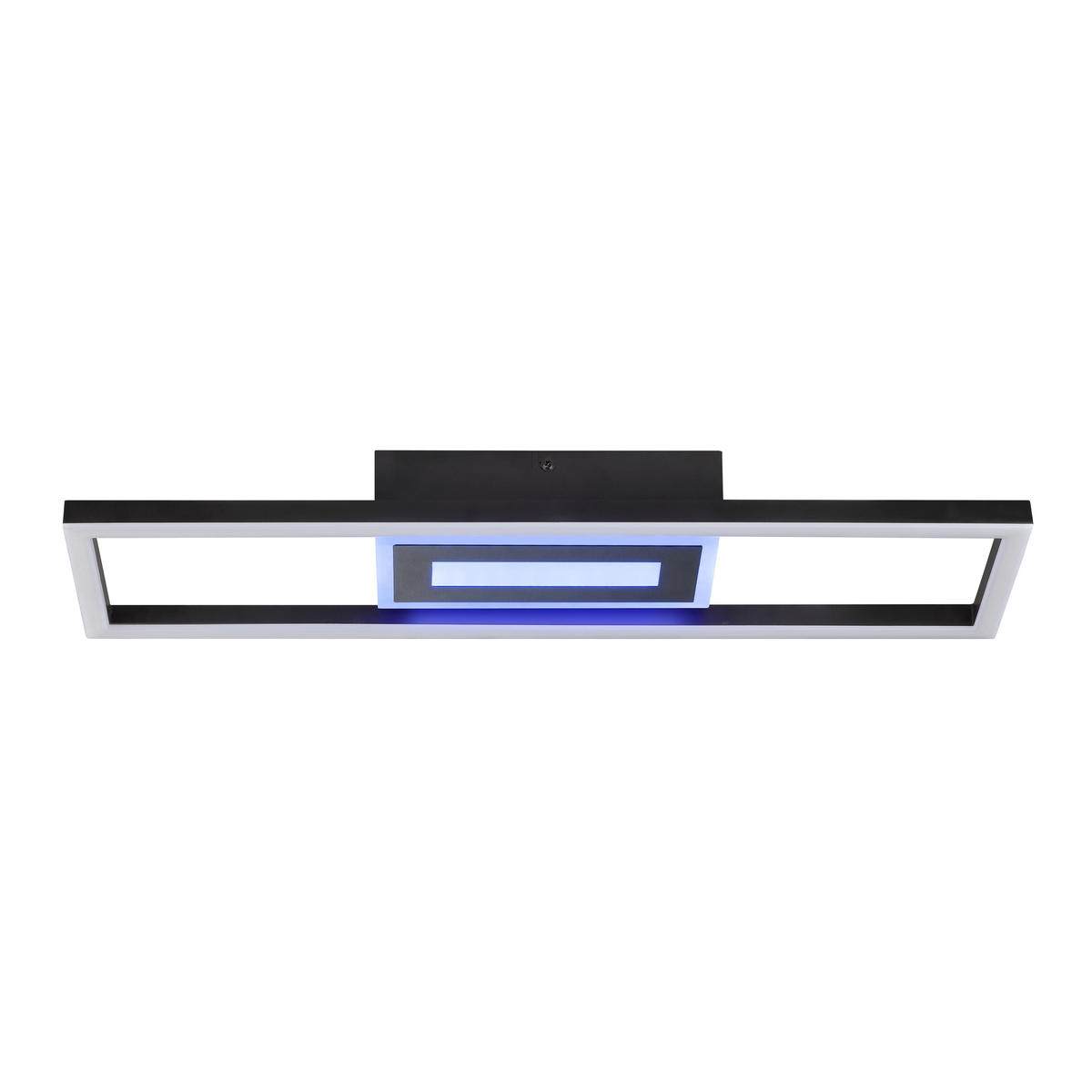 LED DECKENLEUCHTE Besson Schwarz 16/55/5,3 cm - Schwarz, Metall (16/55/5.3cm) - Brilliant