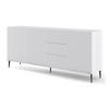 SIDEBOARD WEIß - Schwarz/Weiß, Holzwerkstoff (200/87/42cm) - FURNLUX