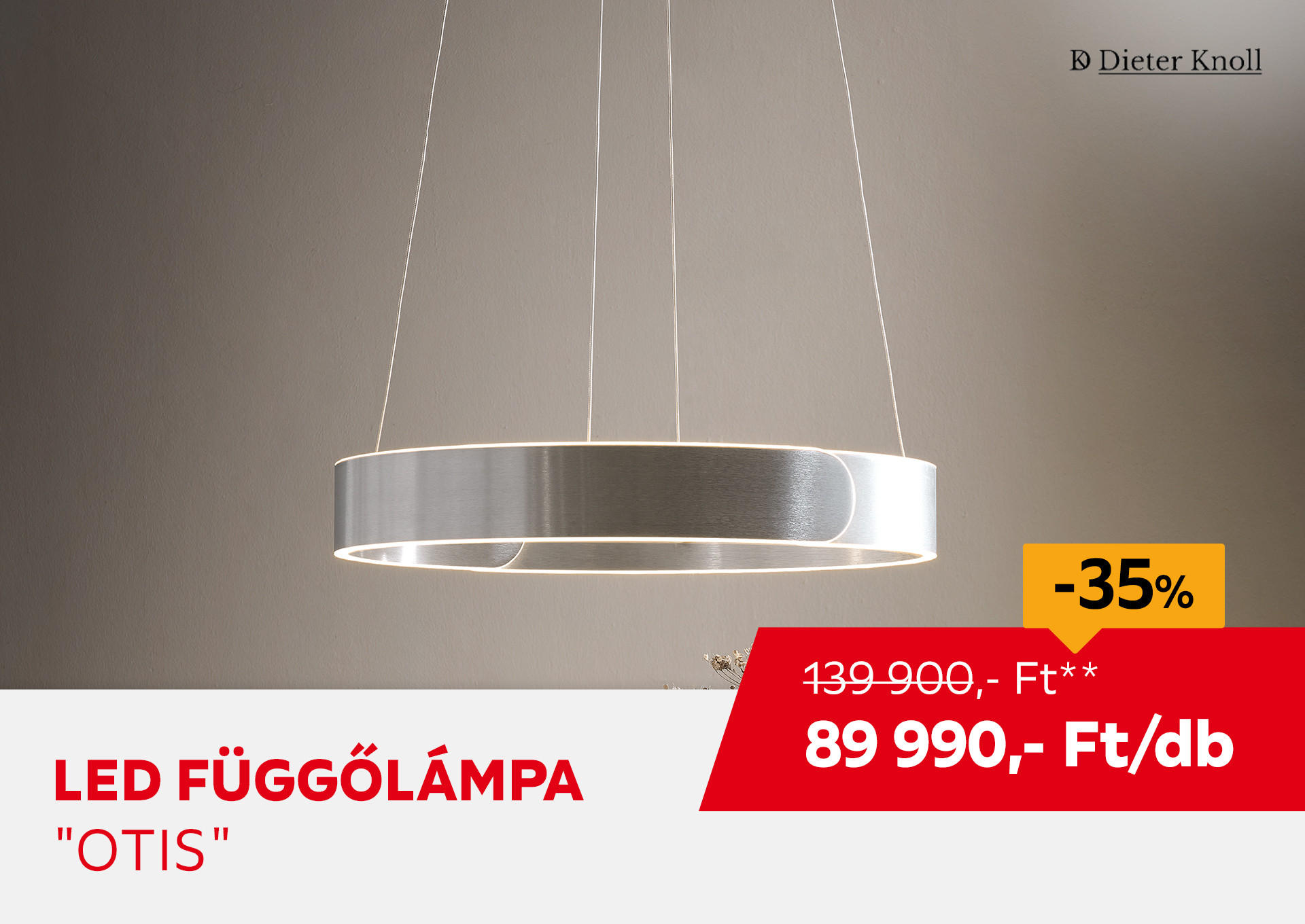 LED FÜGGŐLÁMPA "OTIS" Kiemelt termék 139900 Ft.- helyett 89990 Ft.-