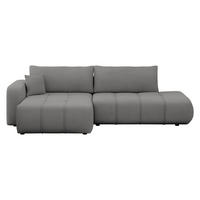 ECKSOFA Furyn O, Seite: Links - Greige/Schwarz, Holzwerkstoff/Kunststoff (262/145cm) - MIRJAN24