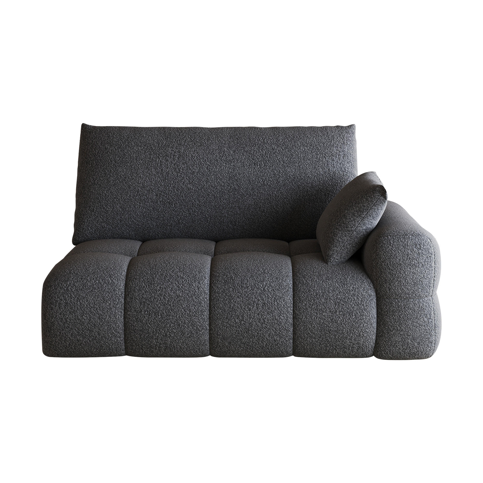 SOFAELEMENT DE-34768 rechte 2‑Sitzer Dunkelgrau - Dunkelgrau, Textil (105/86/130cm) - ComfortXL