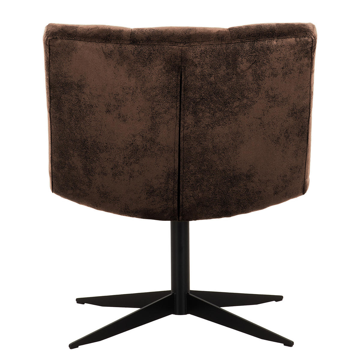 SESSEL - Schwarz/Braun, Textil/Metall (67/82/74cm) - home24