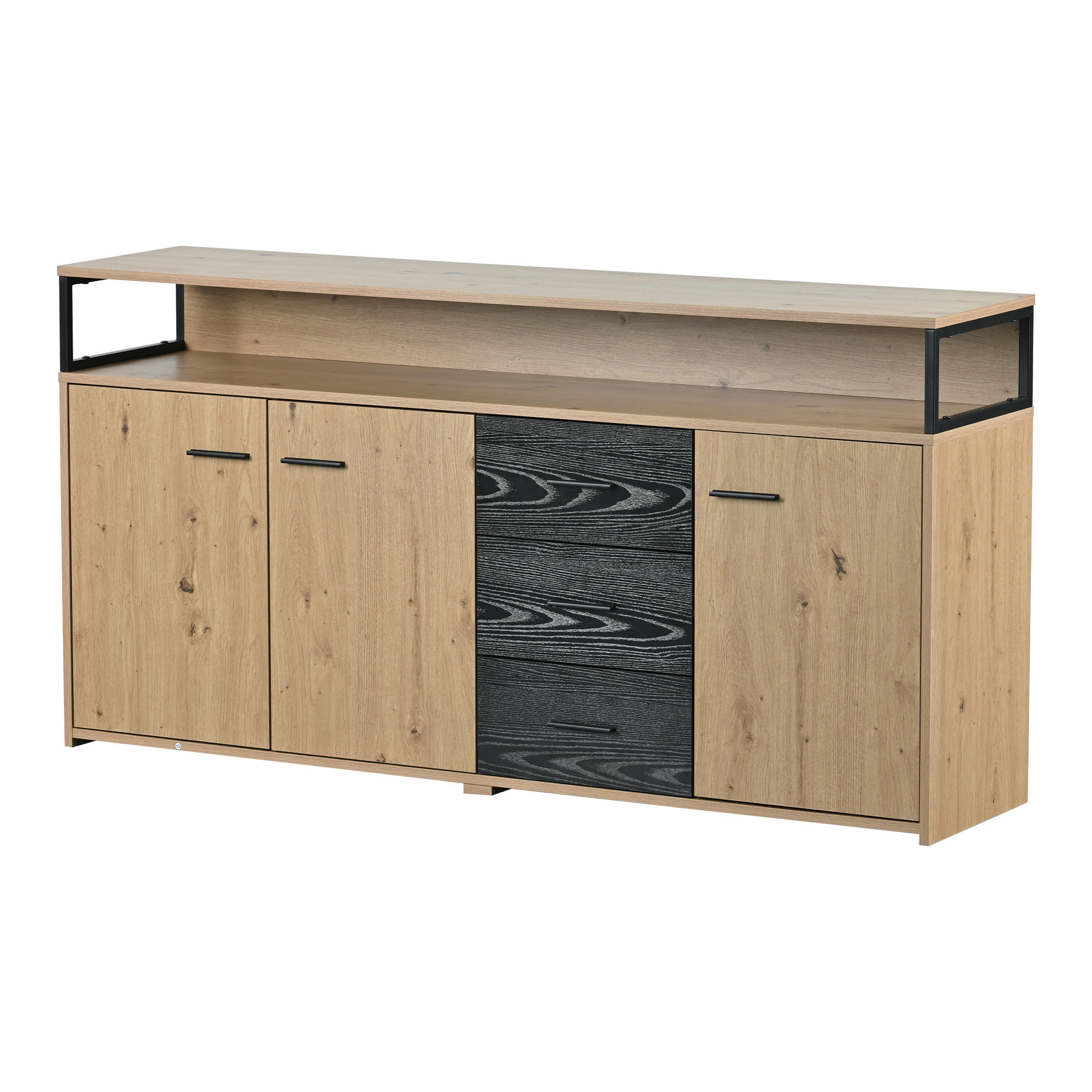 SIDEBOARD Holzeffekt 150/35/75,9 cm - Braun, Holzwerkstoff/Metall (35/75.9/150cm) - Urban Meuble