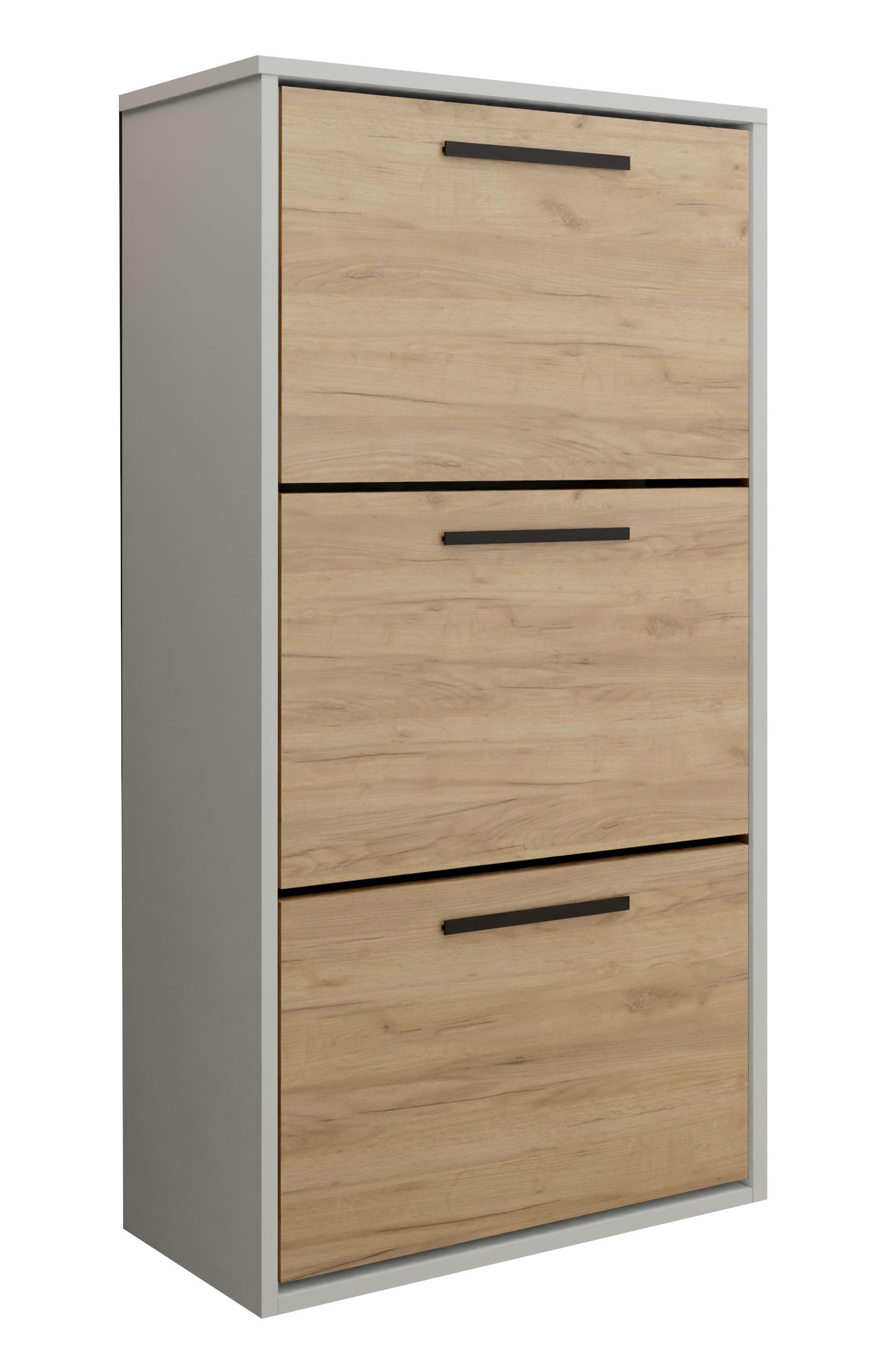 SCHUHSCHRANK Asper Weiß & Craft Eiche Gold - Honigeiche/Weiß, Holzwerkstoff (59/114.6/24cm) - Kier Furniture