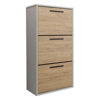 SCHUHSCHRANK Asper Weiß & Craft Eiche Gold - Honigeiche/Weiß, Holzwerkstoff (59/114.6/24cm) - Kier Furniture