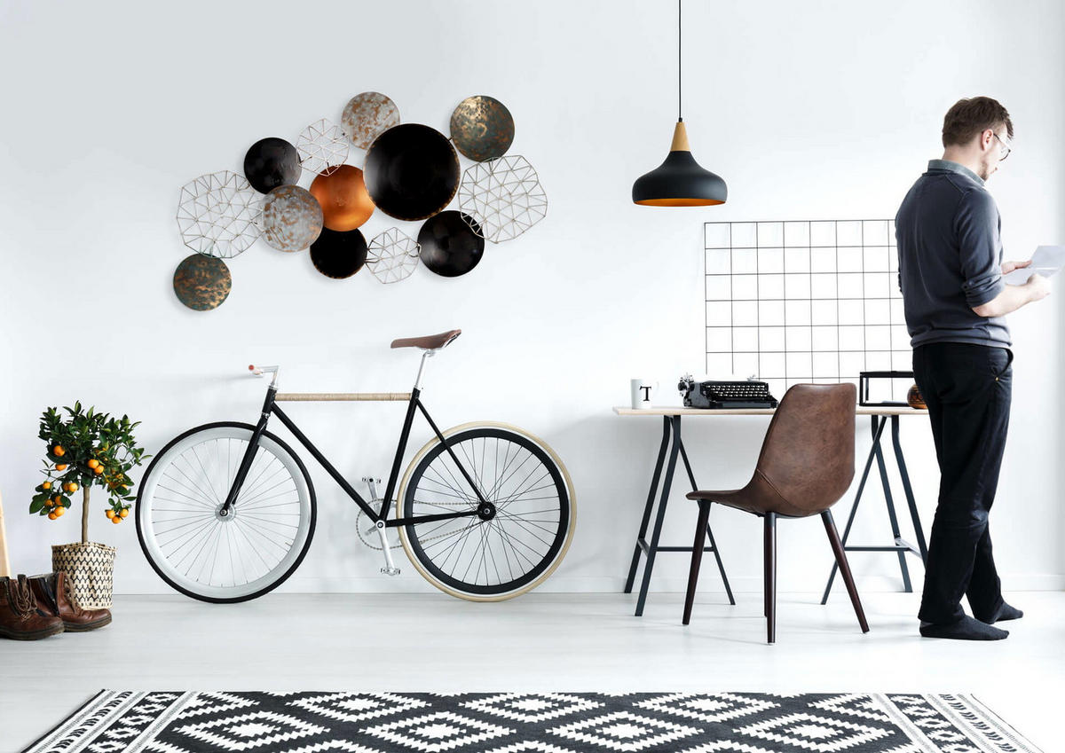 WANDDEKO Blau 125/64 cm - Blau, Metall (5.05/64/7cm) - KUNSTLOFT