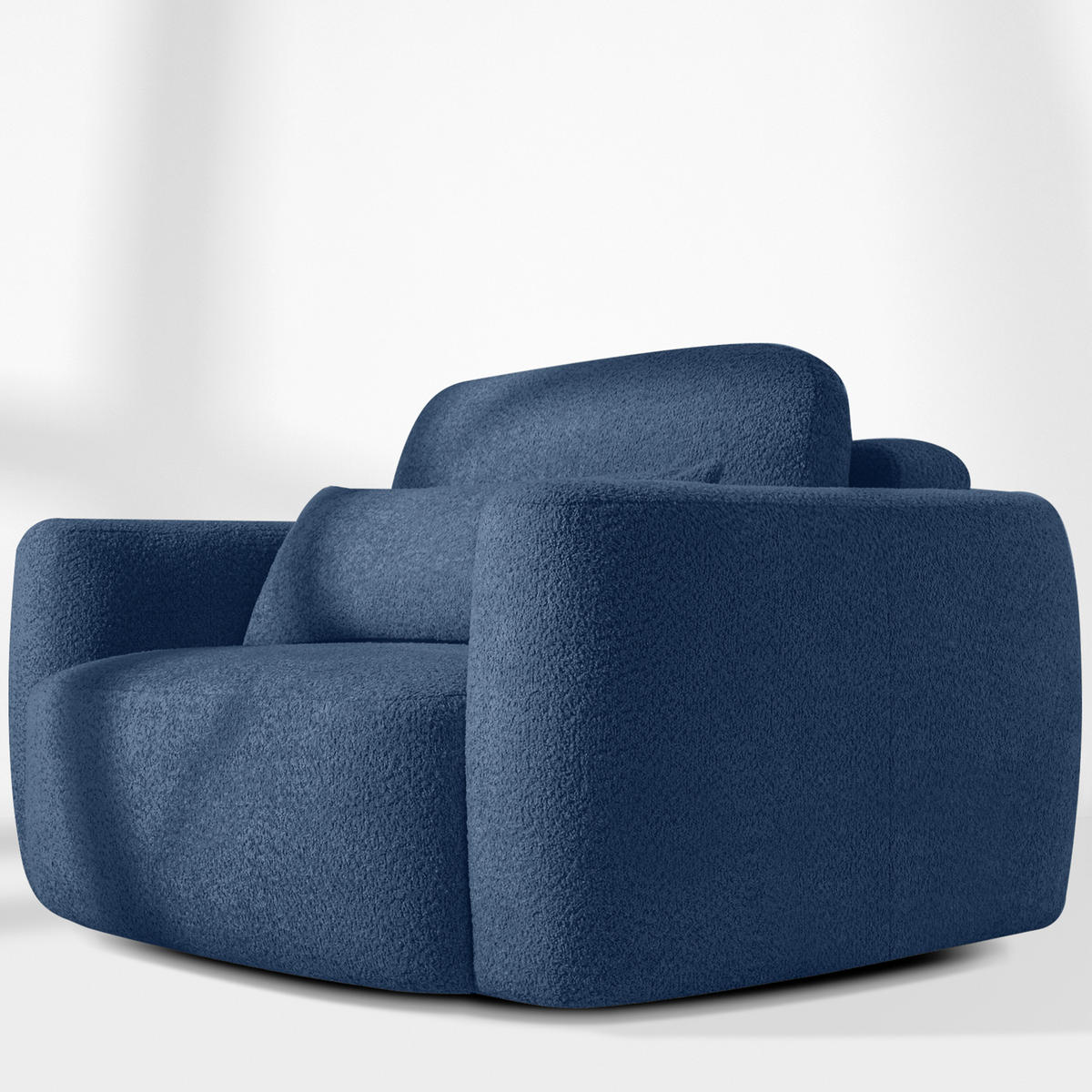 SESSEL ELOSA - Dunkelblau, Holz/Textil (145/85/115cm) - KONSIMO®