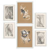 POSTER Set Mit 6 Künste Messen In Weibliche Zusammenfassung A3 & A4 Weißer Rahmen - Weiß, Papier (29/3cm) - Nacnic