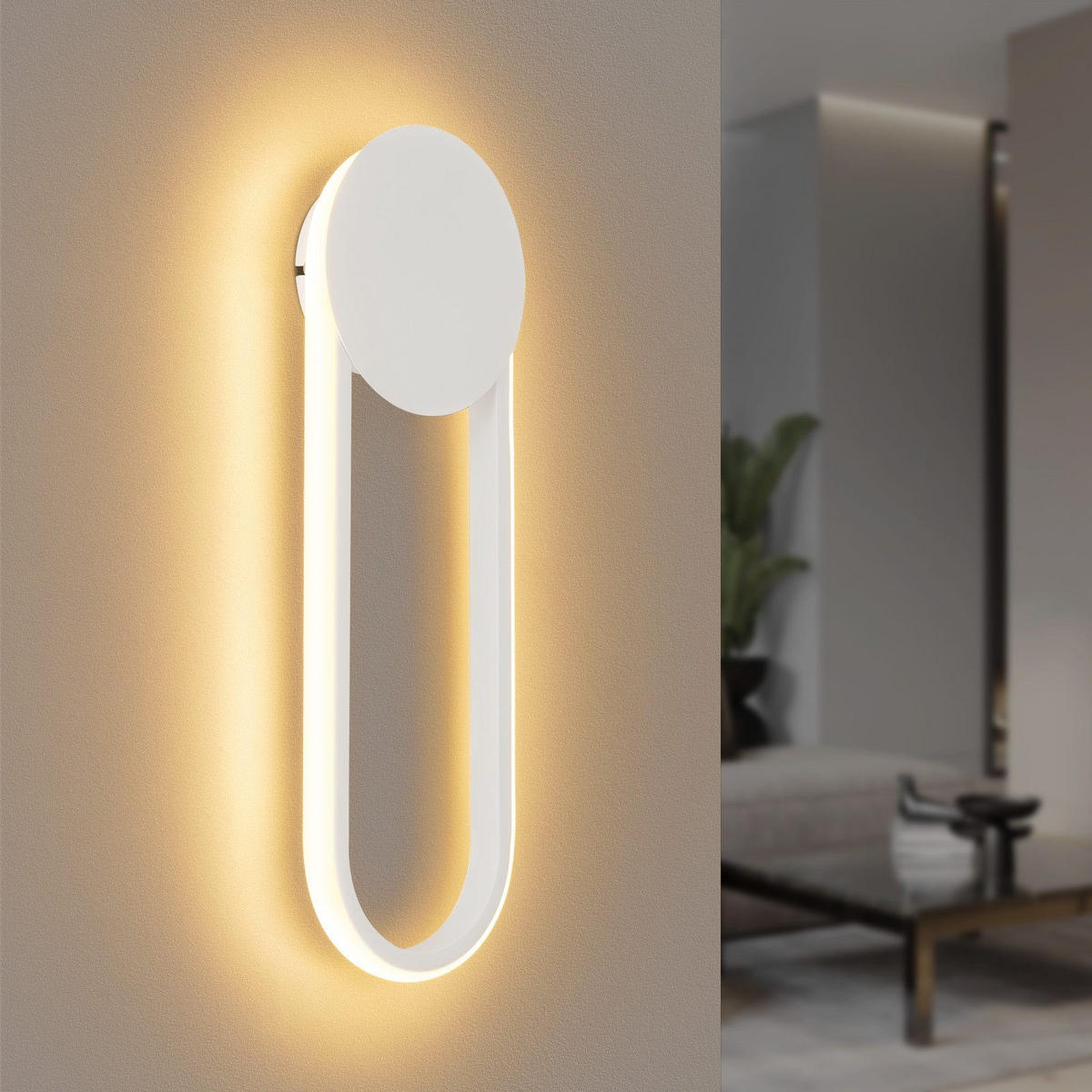 LED WANDLEUCHTE FRANKLIN II 41.5/14/4 cm - Weiß, Metall (14/4/41.5cm) - Nettlife