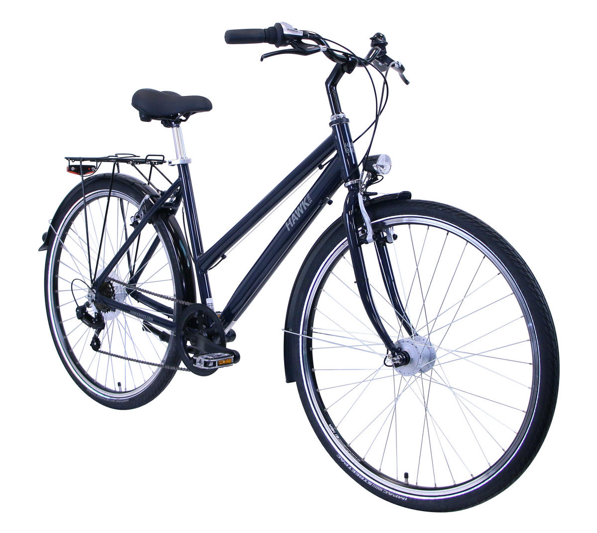 CITYBIKE Citytrek Easy Blue Lady 7 Gang 28 Zoll Größe: 46cm - Blau, Metall (46cm) - Hawk Bikes