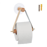TOILETTENPAPIERHALTER - Hellbraun, Holz/Kunststoff (18/18/8cm) - Relaxdays