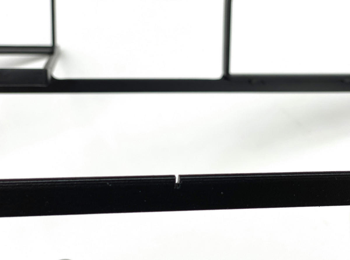 WEINREGAL für 4 Flaschen Metall Schwarz 70 cm Black Line  - Schwarz, Metall (70/82/10cm) - DanDiBo