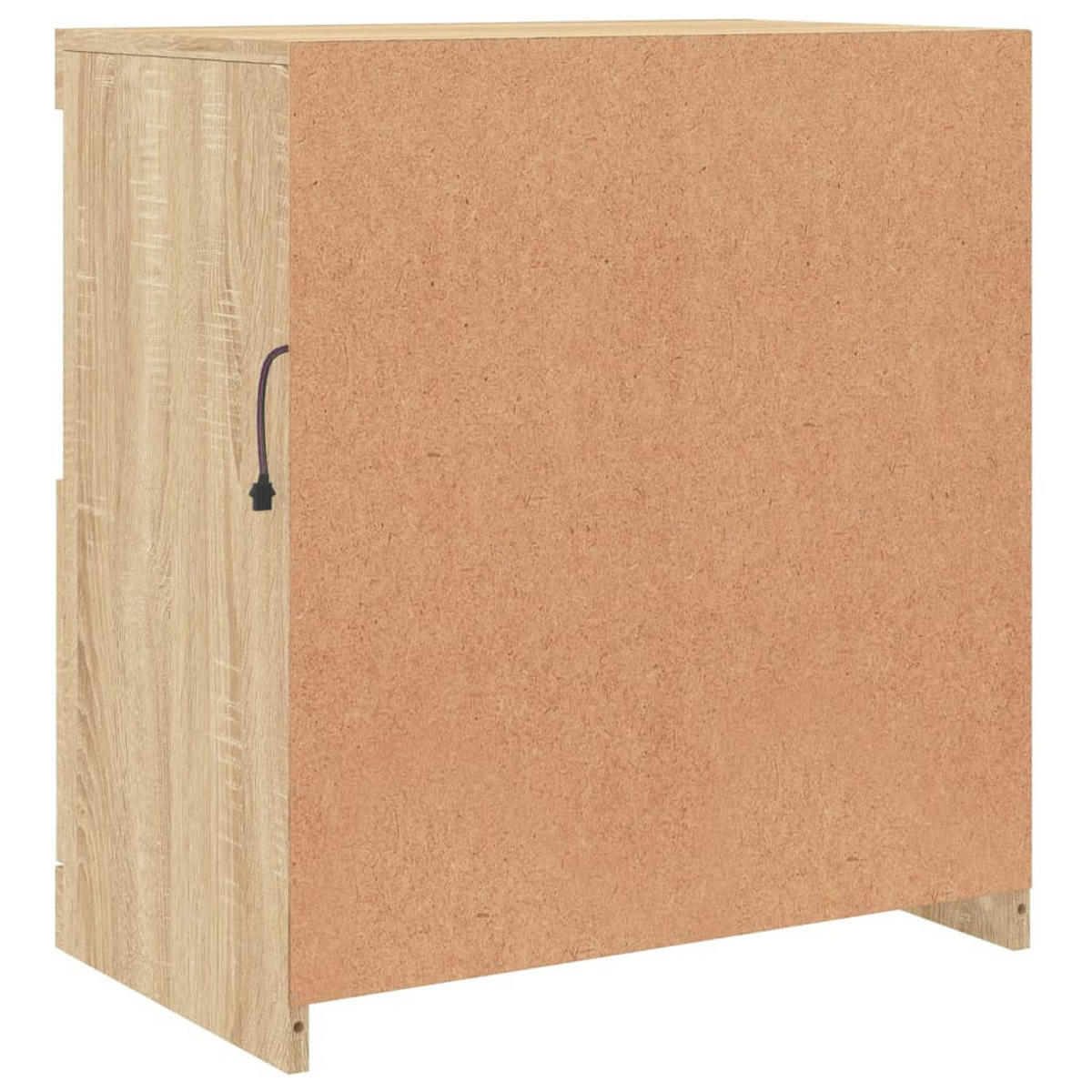 SIDEBOARD mit LED-Licht, 2 Türen 60/37/67 cm aus Holzwerkstoff Sonoma-Eiche Dekor - Sonoma Eiche, Holz (60/67/37cm) - vidaXL