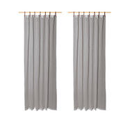 SCHLAUFENSCHAL Evi 2er Set grau - Hellgrau, Textil (135/245/245cm) - Magma Heimtexx
