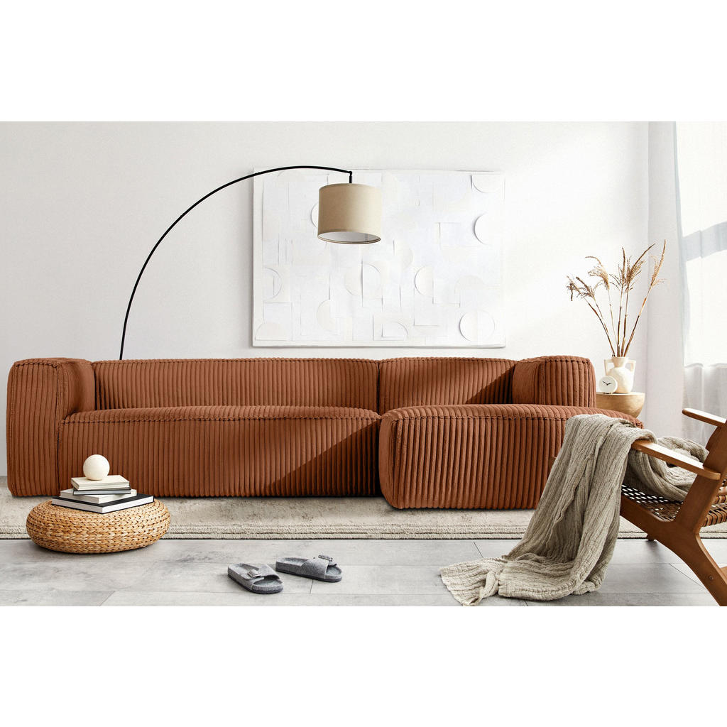 Thumbnail - Konsimo® Ecksofa-Rechts, Rot, Textil, L-Form,L-Form, 305x175 cm, Wohnzimmer, Sofas & Couches, Wohnlandschaften, Ecksofas