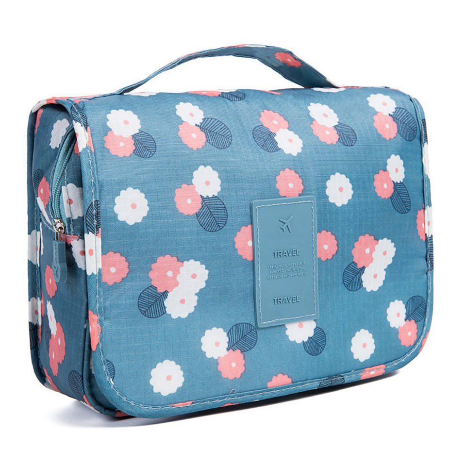 KULTURBEUTEL Toiletbag mit stabilem Haken, Blau - Blau, Textil (10/19/24cm) - Kaket