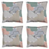 SITZKISSEN Grafi 50/50 cm 4er-Set - Pastellgrün/Rosa, Textil (50/5/50cm) - Madison