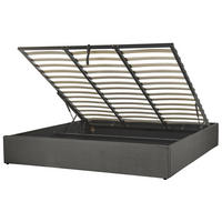 POLSTERBETT 180/200cm Dunkelgrau Dinan - Dunkelgrau, Textil (180/200cm) - Beliani