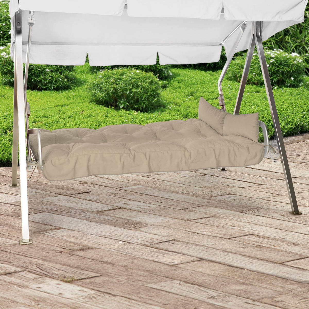 HOLLYWOODSCHAUKELAUFLAGE Flair HS 180/50/8cm Natur - Naturfarben, Textil (50/8/180cm) - Beautissu 