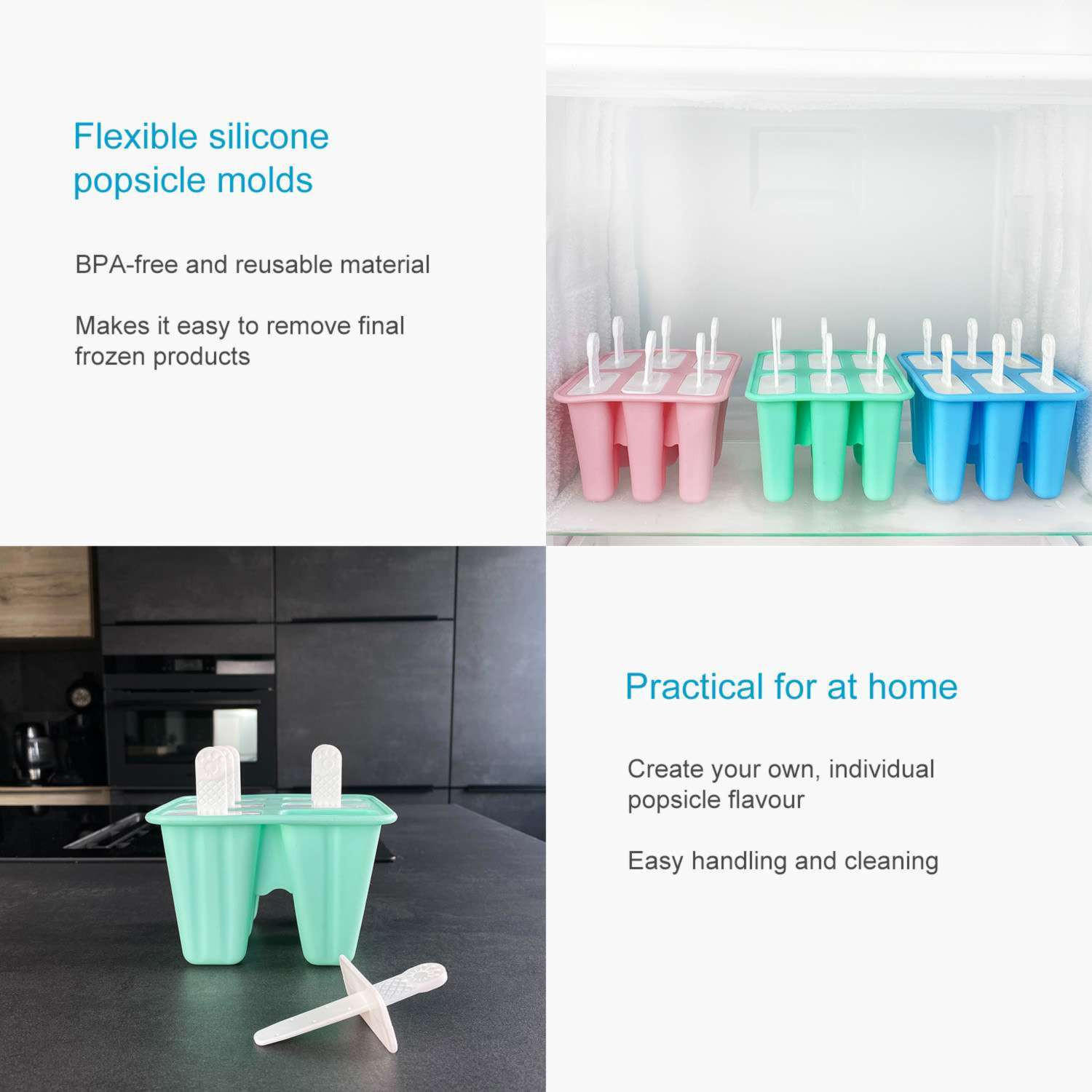 EISCREME FORM - Grün, Kunststoff (12/9/14cm) - Intirilife