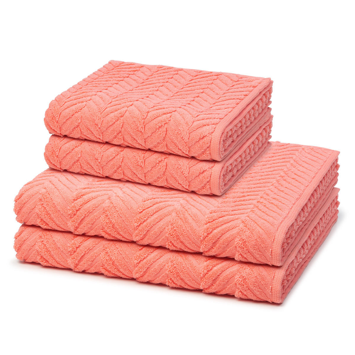 FROTTIERSET Sensual Skin Zopf 4-teilig - Orange, Textil (50/100cm) - Ross