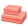 FROTTIERSET Sensual Skin Zopf 4-teilig - Orange, Textil (50/100cm) - Ross
