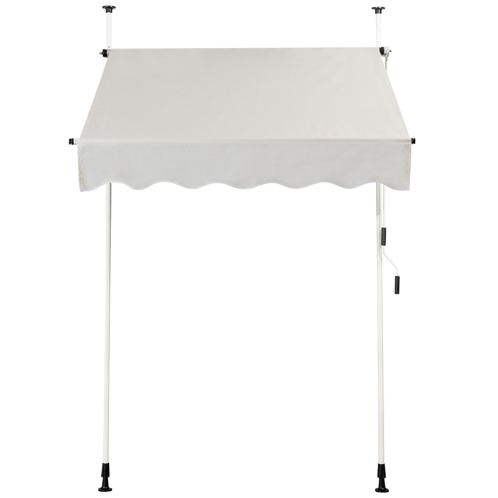 KLEMMMARKISE Beige - Beige, Metall (150/300/125cm) - COSTWAY